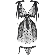 Load image into Gallery viewer, Sexy Lingerie Hot Erotic Women Nightdress Temptation Underwear Set Suspender Sheer Lace Embroidery Night Sleep Dress with Panty