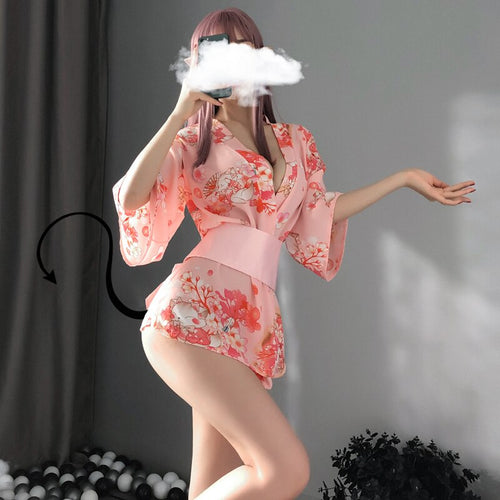 Sexy Lingerie Japanese Kimono Sex Cosplay Outfit For Women Dress Sexi Pajamas Female Uniform Yukata Temptation Passion Suit