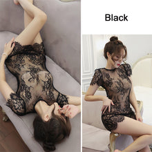 Load image into Gallery viewer, Sexy Lingerie Ladies Cheongsam Uniform Temptation Sexy Pajamas Nightgown Short Dress