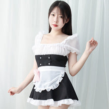 Load image into Gallery viewer, Sexy Lingerie Maid Cosplay Outfit For Women Sexy Skirt Uniform Dress Japanese Roleplay Costume Girl Translucent White Maid Apron