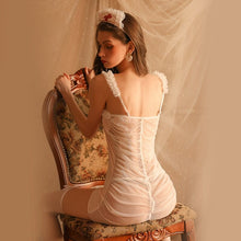 Load image into Gallery viewer, Sexy Lingerie New Lace Pleated Mesh Nightdress Soft Cute Sling Female Nurse Uniform Temptation Cosplay Cute Girl Exotic Anime
