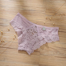 Load image into Gallery viewer, Sexy Lingerie Panties Women&#39;s Underwear Lace Mesh Transparent Hollow Thong Hip Temptation Briefs Thong See Through Panties
