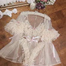 Load image into Gallery viewer, Sexy Lingerie Princess Retro Lace Transparent Tight-fitting Dress Ruffled Mesh Sexy Dress， Sexy Costumes Exotic，porn