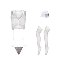 Load image into Gallery viewer, Sexy Lingerie Sexy Hollow Out Open File Stockings Uniform COSPLAY Stewardess Uniform Erotic Cosplay Sexy Skirt Slutty Nurse