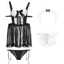 Load image into Gallery viewer, Sexy Lingerie Women French Apron Maid Dress Cosplay Costume Servant Lolita Babydoll Uniform Erotic Role Play Exotic Costume