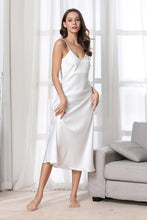 Load image into Gallery viewer, Sexy Long Sleep Dress Satin Rayon Sleepwear Solid Nightie Nightgown Women Nightdress Intemate Lingerie Women Nightwear Bath Gown