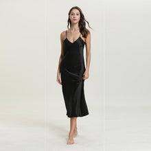 Load image into Gallery viewer, Sexy Long Sleep Dress Satin Rayon Sleepwear Solid Nightie Nightgown Women Nightdress Intemate Lingerie Women Nightwear Bath Gown