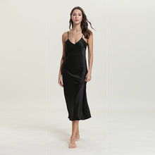 Load image into Gallery viewer, Sexy Long Sleep Dress Satin Rayon Sleepwear Solid Nightie Nightgown Women Nightdress Intemate Lingerie Women Nightwear Bath Gown