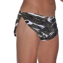 Load image into Gallery viewer, Sexy Low Waist Mens Sides Split Sleep Bottoms Polyester Men Casual Camo Pajama Shorts for Man Breathable Camouflage Home Short