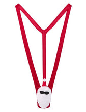 Load image into Gallery viewer, Sexy Men Thong Lingerie One-piece Velvet Christmas G String Mankini Underwear Gay Mens Erotic Stretch Santa Underpant Bodysuit