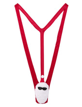 Load image into Gallery viewer, Sexy Men Thong Lingerie One-piece Velvet Christmas G String Mankini Underwear Gay Mens Erotic Stretch Santa Underpant Bodysuit