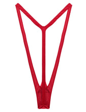 Load image into Gallery viewer, Sexy Men Thong Lingerie One-piece Velvet Christmas G String Mankini Underwear Gay Mens Erotic Stretch Santa Underpant Bodysuit