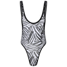Load image into Gallery viewer, Sexy Mens Lingerie Mesh Bodysuit  Underwear Sheer Zebra Jumpsuit Romper Singlet Bodysuit One Piece Erotic Sex Male Costume