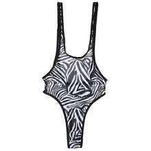 Load image into Gallery viewer, Sexy Mens Lingerie Mesh Bodysuit  Underwear Sheer Zebra Jumpsuit Romper Singlet Bodysuit One Piece Erotic Sex Male Costume