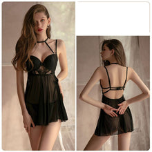 Load image into Gallery viewer, Sexy Mesh See-through Halter Nightgown Female Backless Temptation Sexy Underwear Women Sexy Costumes for Sex Erotic Lingerie