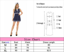 Load image into Gallery viewer, Sexy Nautical Navy Sailor Costumes Cosplay Uniform For Adult Women Halloween Fancy Party Dress