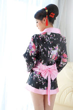 Load image into Gallery viewer, Sexy Nightclub Sexy Underwear Women&#39;s Sexy Improved Japanese Kimono Uniform Black Printing Temptation Sexy Underwear Pajamas