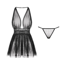 Load image into Gallery viewer, Sexy Nightwear Sleepwear Women Sleeping Dress Silk Dress Women Plus Size Lingere Sleep Tops Mesh Halterneck Victorian Dress