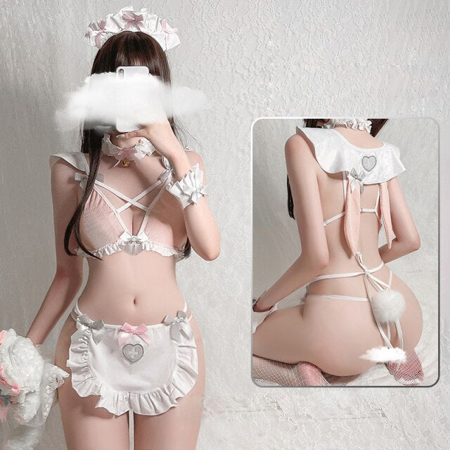 Sexy Nurse Outfit Uniform Erotic Nurse Costumes for Role Play Woman Lace Sleepwear Lingerie Cosplay Japanese Underwear Dress
