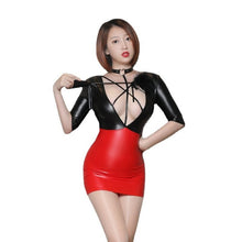 Load image into Gallery viewer, Sexy Office Lady Cosplay Costumes Secretary Uniform Bandage Mini Skirt Dress Outfit Women Lace Erotic Lingerie