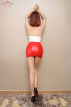 Load image into Gallery viewer, Sexy Office Lady Cosplay Costumes Secretary Uniform Mesh Open Chest Mini Skirt Dress Outfit Women Lace Erotic Lingerie