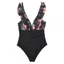 Load image into Gallery viewer, Sexy One Piece 2021 Swimsuit Push Up Swimwear Women Ruffle Monokini Adjustable Shoulder Swimsuit Bodysuit Bathing Suit Swim Wear