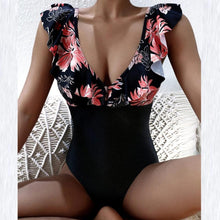 Load image into Gallery viewer, Sexy One Piece 2021 Swimsuit Push Up Swimwear Women Ruffle Monokini Adjustable Shoulder Swimsuit Bodysuit Bathing Suit Swim Wear