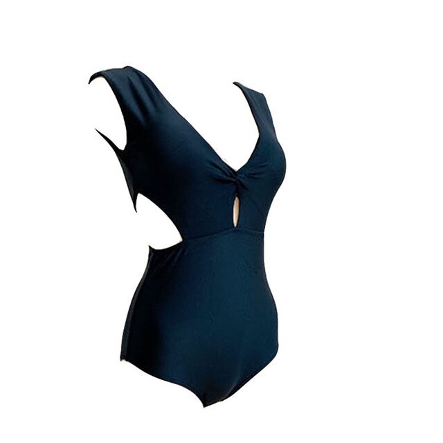 Sexy One Piece Cut Out Swimsuit Lady 2022 Monokini V Back Swimwear Women Swimsuits Bath Suit Koren Style Beachwear