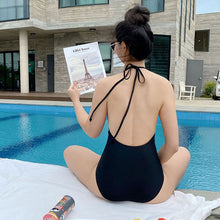 Load image into Gallery viewer, Sexy One Piece Halter Swimsuit Lady 2022 Monokini Backless Swimwear Women Swimsuits Bath Suit Koren Style Beachwear