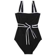 Load image into Gallery viewer, Sexy One Piece Solid Swimsuit Women  Belt Strappy Bathing Suit Swimwear Monokini Bathing Suit Removable Pad Beach Wear