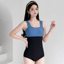 Load image into Gallery viewer, Sexy One Piece Solid Swimsuit Women Open Back Swimwear Cut Out Monokini Korea Bathing Suit Removable Pad Beach Wear