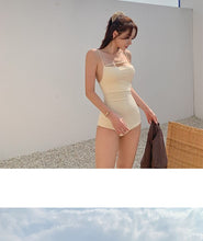 Load image into Gallery viewer, Sexy One Piece Swimsuit Solid Push Up Padded Monokini Straps Bandage Swimwear Women Backless Beach Bathing Suit Korea Bathers