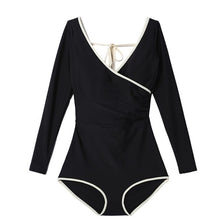 Load image into Gallery viewer, Sexy One Piece Swimsuit Women Solid Swimwear Long Sleeve Open Back Monokini Bathing Suit Removable Pad Beach Wear