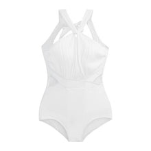 Load image into Gallery viewer, Sexy One Piece Swimsuit Women Solid Swimwear Open Back Monokini Cut Out Bathing Suit Removable Pad Beach Wear