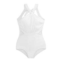 Load image into Gallery viewer, Sexy One Piece Swimsuit Women Solid Swimwear Open Back Monokini Cut Out Bathing Suit Removable Pad Beach Wear