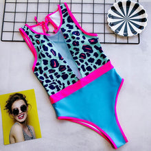 Load image into Gallery viewer, Sexy One Piece Swimsuit Women Swimwear Patchwork Monokini Hollow Out Swim Suit Bodysuit Bathing Suit One Shoulder Beach Wear