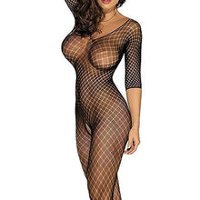 Load image into Gallery viewer, Sexy One-piece Mesh Tight Stockings Women&#39;s Fishnet Cardigan Tights Seductive Tights Pajamas Jumpsuit  Lace Bodysuit  Bodysuit