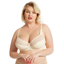 Load image into Gallery viewer, Sexy Oversize Bra Lace Big Bralette Underwired Support Bra Top Lingerie Plus Size Ultra-thin Comfortable Large Floral Full Cup