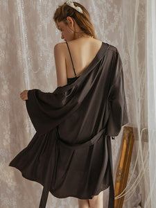 Sexy Pajamas Hot Summer Ice Silk Lace Side Hollow Out Suspenders Nightdress Summer Women Sleepwear 2022 New Night Suits