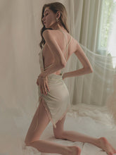 Load image into Gallery viewer, Sexy Pajamas Women Sleepwear Summer Thin Ice Silk Suspenders Nightdress 2022 New Lace Backless Temptation Sleep Dress