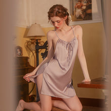 Load image into Gallery viewer, Sexy Pajamas Women Summer Satin Sleepwear Lace Night Dress Camisole Lingerie Backless Nightgown Sleep Tops Nighty for Ladies