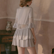 Load image into Gallery viewer, Sexy Pajamas Women&#39;s Sleepwear Suspenders Backless Underwear Side Split Nightdress Temptation Couple Dating Vintage Nightgowns