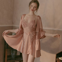 Load image into Gallery viewer, Sexy Pajamas Women&#39;s Sleepwear Suspenders Backless Underwear Side Split Nightdress Temptation Couple Dating Vintage Nightgowns