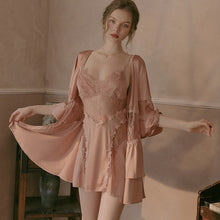 Load image into Gallery viewer, Sexy Pajamas Women&#39;s Sleepwear Suspenders Backless Underwear Side Split Nightdress Temptation Couple Dating Vintage Nightgowns