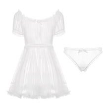 Load image into Gallery viewer, Sexy Pajamas Women&#39;s Summer Thin Transparent Tops Gauze Attractive Home Clothes Temptation Women Pajamas Set