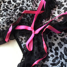 Load image into Gallery viewer, Sexy Pajamas for Women Leopard Cardigan Sling Skirt Thong 2 Piece Set Adult Sexy Lingerie Ladies Lace Perspective Night Skirt