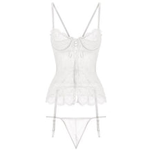 Load image into Gallery viewer, Sexy Pajamas for Women Small Chest Underwear Lace Strap Tops and Panty Retro Sleep Temptation Body Shaper Clothes