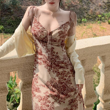 Load image into Gallery viewer, Sexy Party Dress Women Long Dresses Vintage Personality Printing With Shoulder-straps Of Summer Fashion Show Thin Waist Vestidos