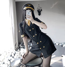 Load image into Gallery viewer, Sexy Policewoman Stewardess Uniform Cosplay Role Play Erotic Temptation Flight Attendant Costume Sex Police Japanese Lingerie