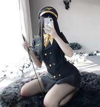 Load image into Gallery viewer, Sexy Policewoman Stewardess Uniform Cosplay Role Play Erotic Temptation Flight Attendant Costume Sex Police Japanese Lingerie